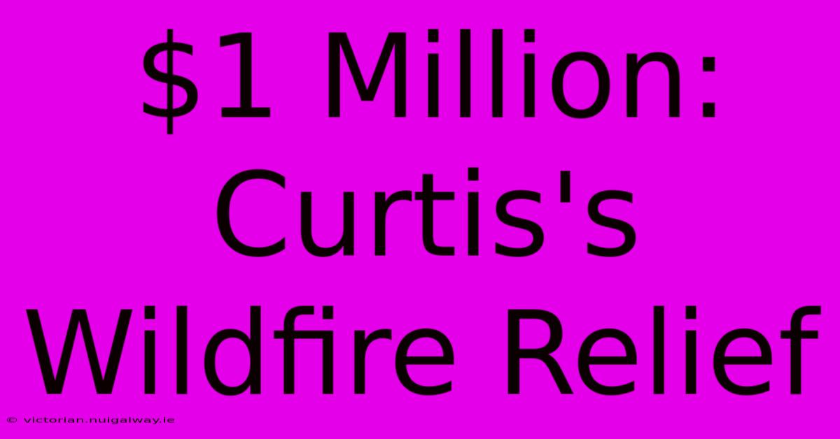 $1 Million: Curtis's Wildfire Relief