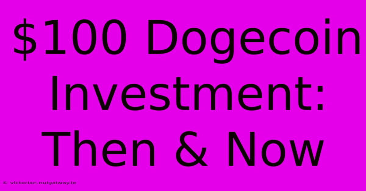 $100 Dogecoin Investment: Then & Now 