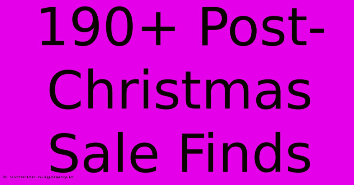 190+ Post-Christmas Sale Finds