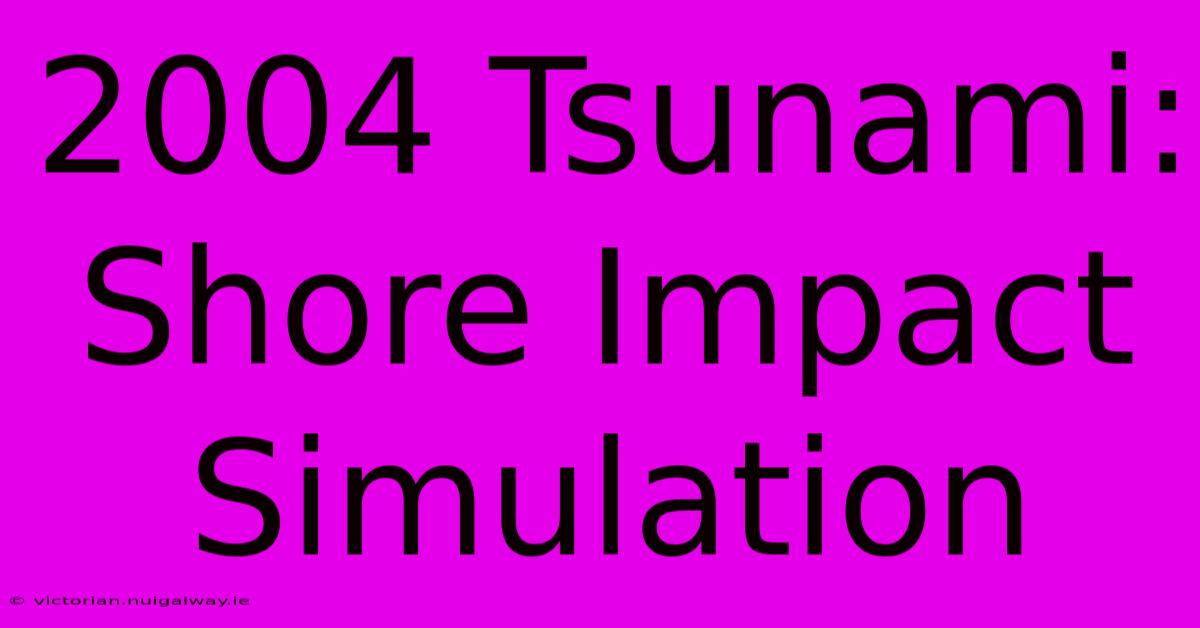 2004 Tsunami: Shore Impact Simulation