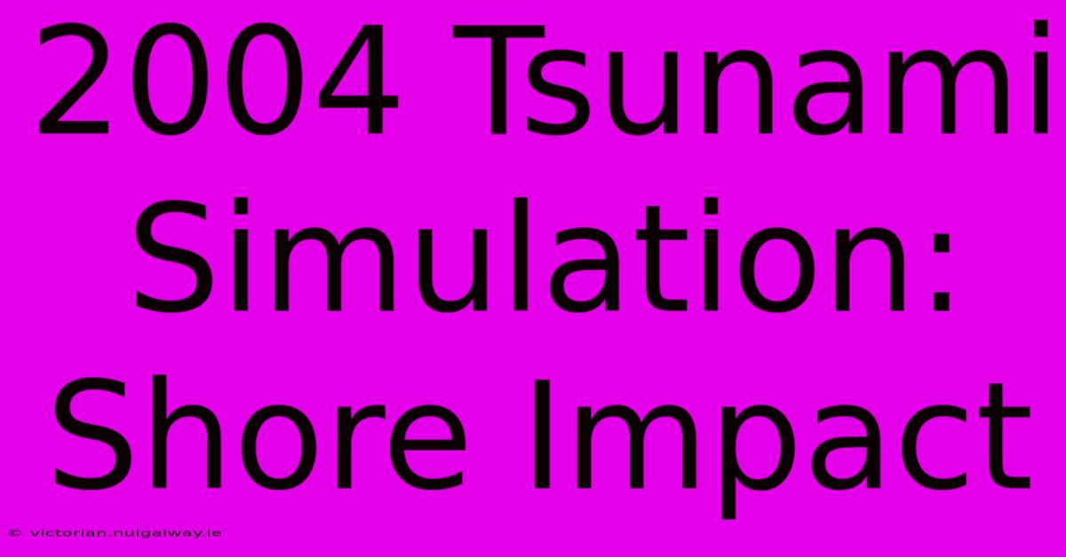 2004 Tsunami Simulation: Shore Impact