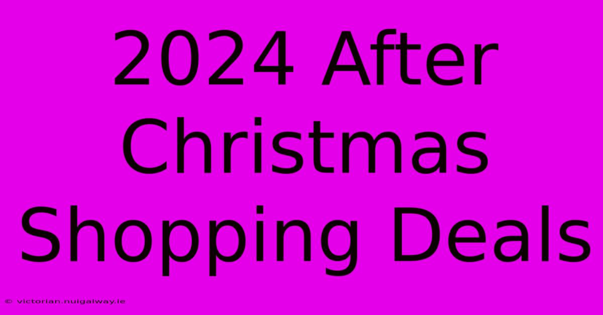 2024 After Christmas Shopping Deals