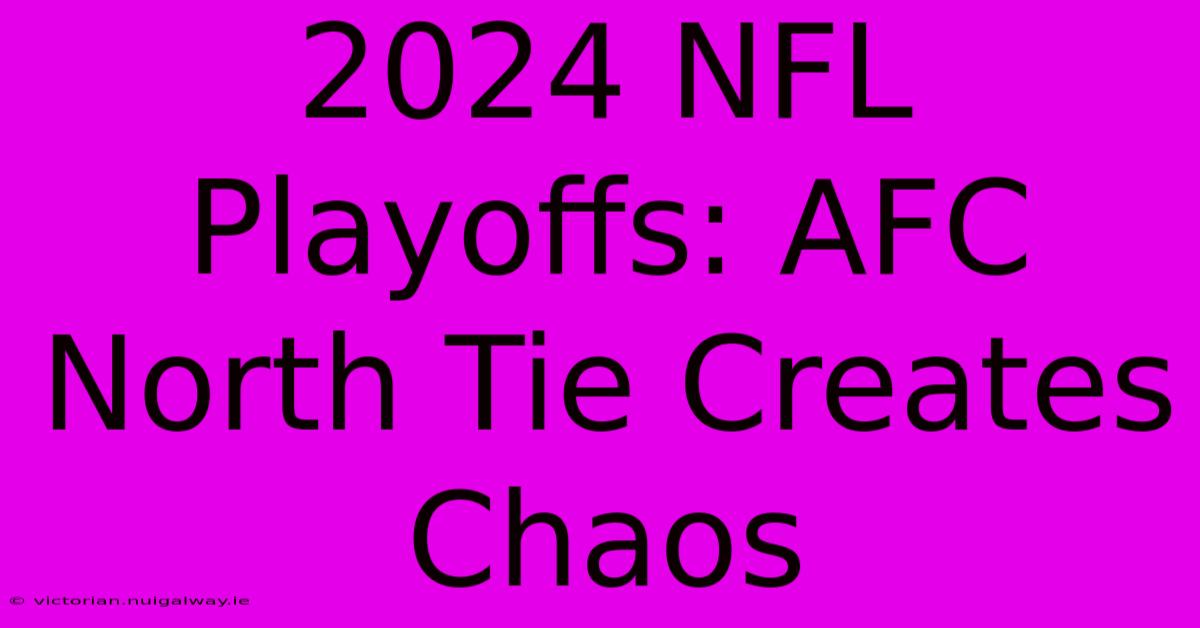 2024 NFL Playoffs: AFC North Tie Creates Chaos