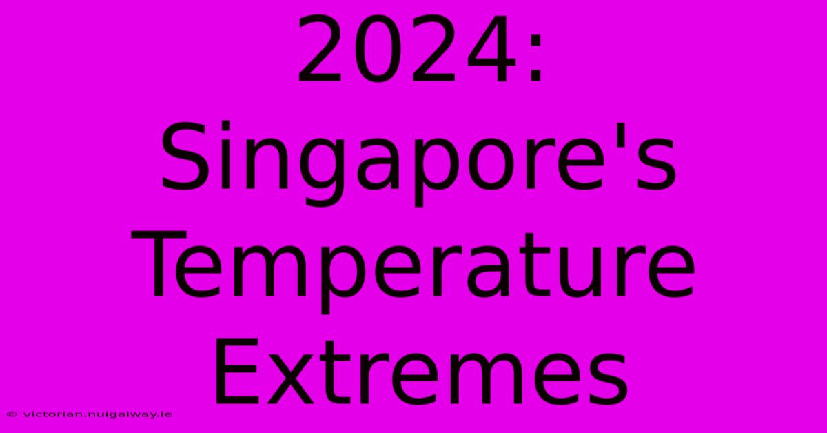 2024: Singapore's Temperature Extremes