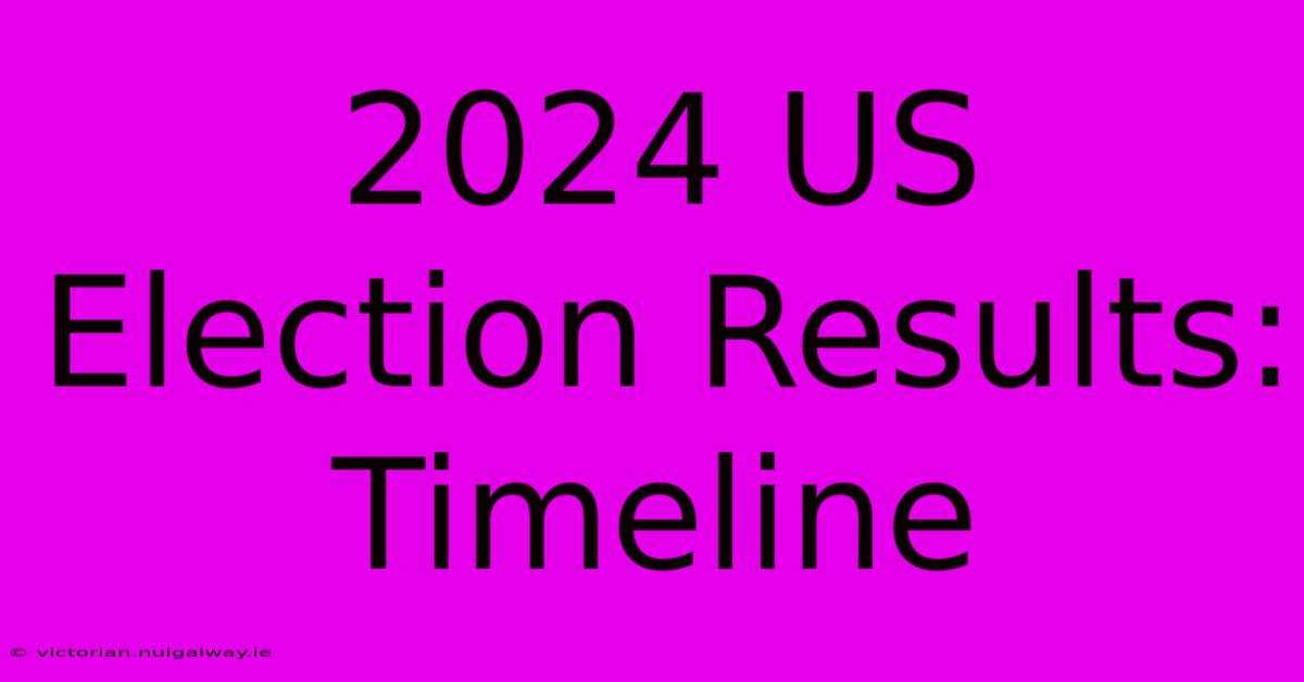 2024 US Election Results: Timeline