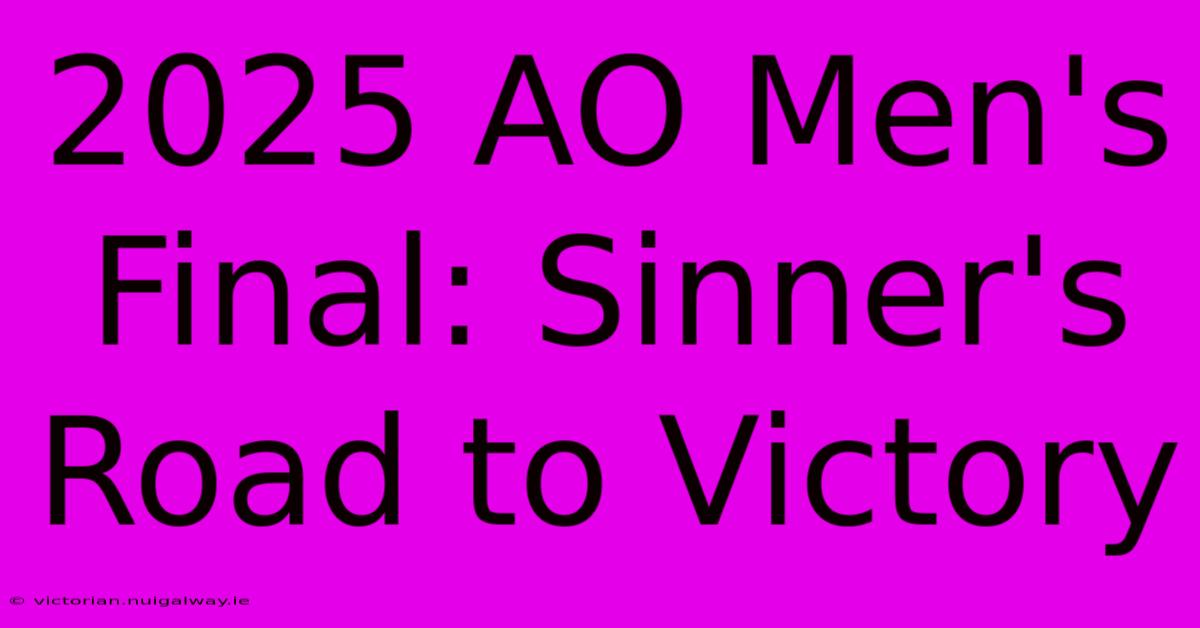 2025 AO Men's Final: Sinner's Road To Victory