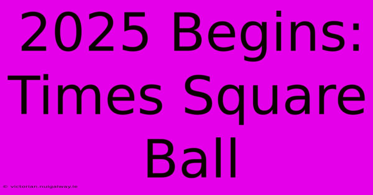 2025 Begins: Times Square Ball