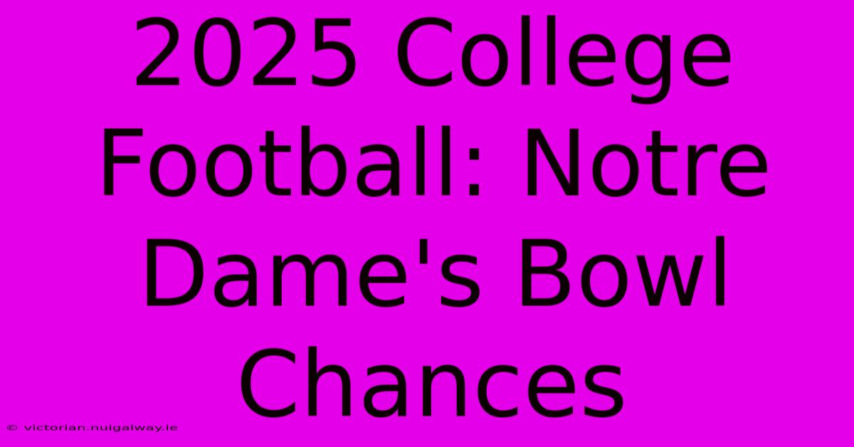 2025 College Football: Notre Dame's Bowl Chances