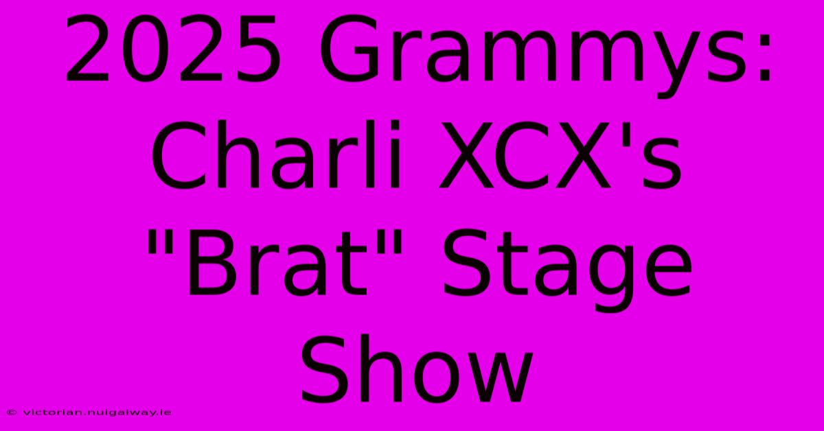 2025 Grammys: Charli XCX's 