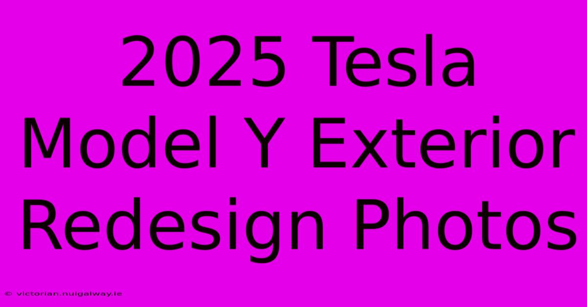 2025 Tesla Model Y Exterior Redesign Photos