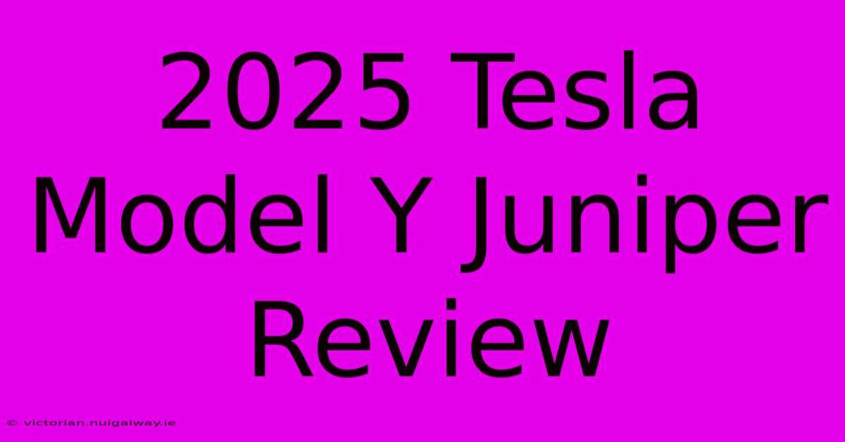 2025 Tesla Model Y Juniper Review