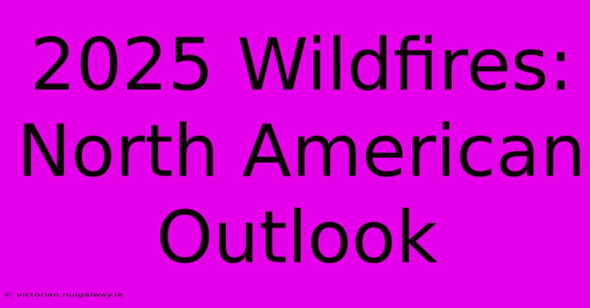 2025 Wildfires: North American Outlook