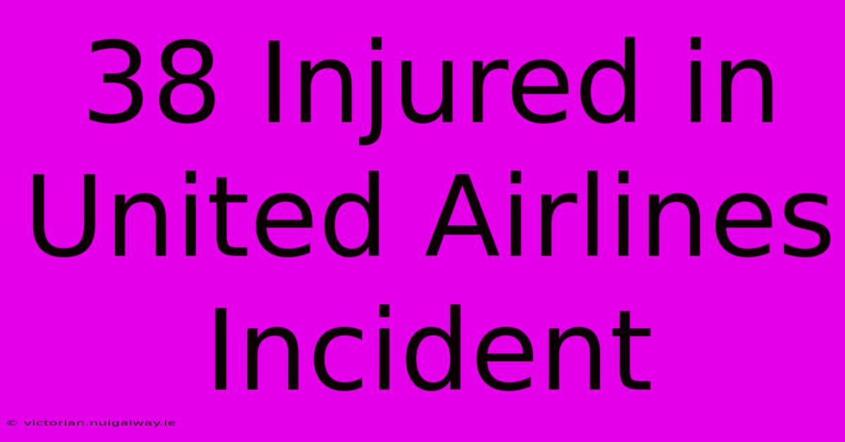 38 Injured In United Airlines Incident