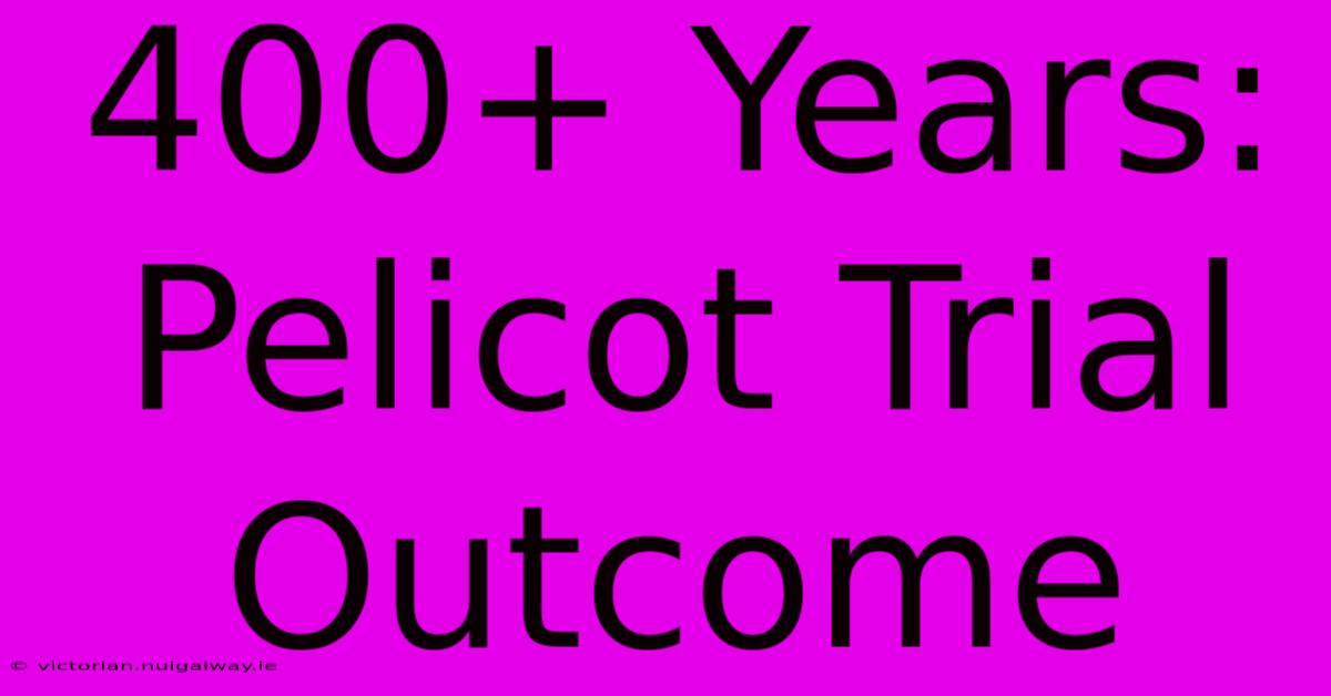 400+ Years: Pelicot Trial Outcome