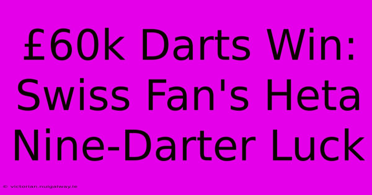 £60k Darts Win: Swiss Fan's Heta Nine-Darter Luck