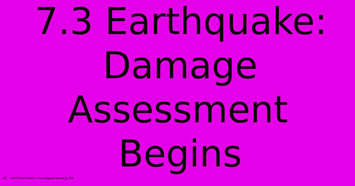 7.3 Earthquake: Damage Assessment Begins