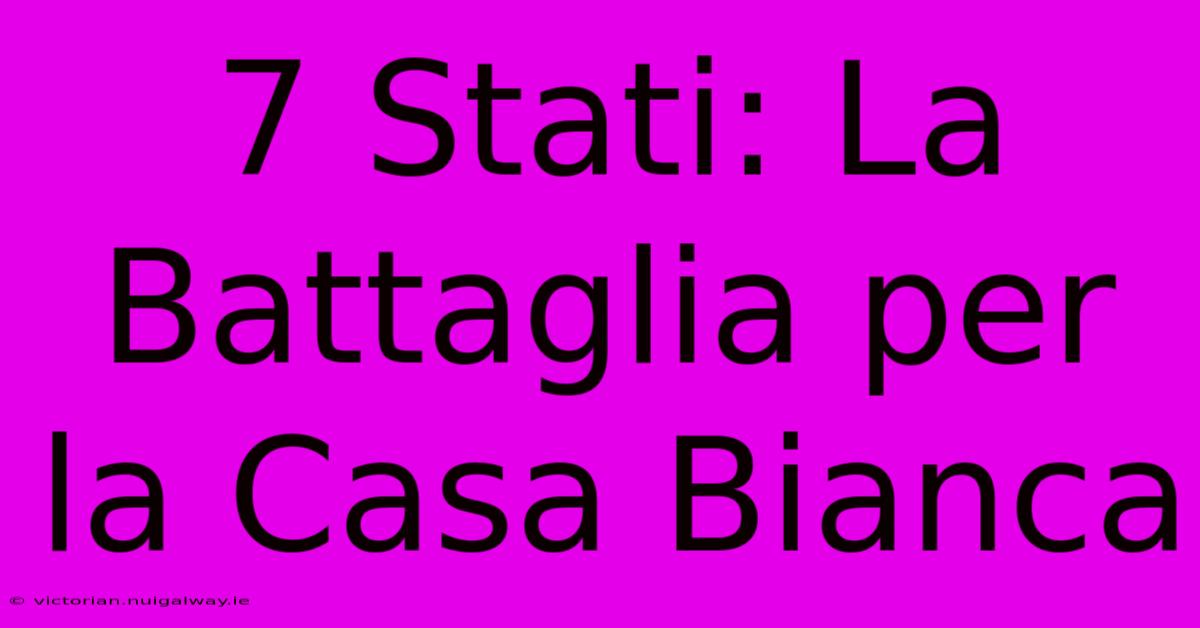 7 Stati: La Battaglia Per La Casa Bianca 