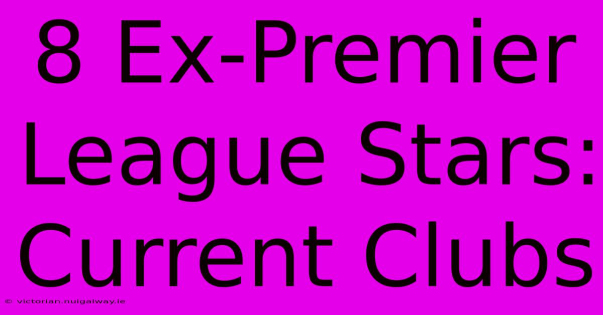 8 Ex-Premier League Stars: Current Clubs