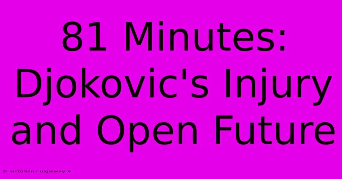 81 Minutes: Djokovic's Injury And Open Future