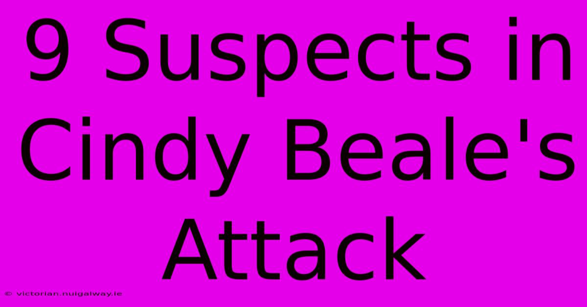 9 Suspects In Cindy Beale's Attack