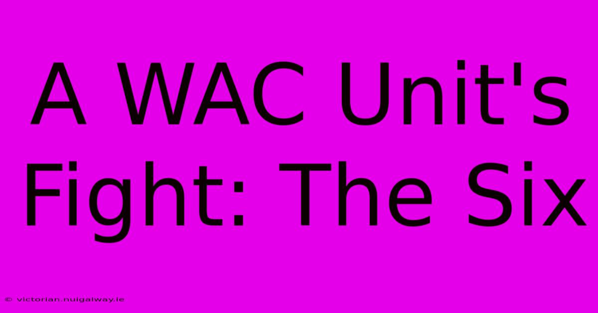 A WAC Unit's Fight: The Six