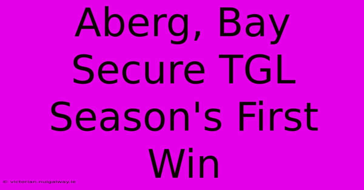 Aberg, Bay Secure TGL Season's First Win