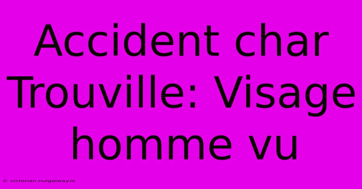 Accident Char Trouville: Visage Homme Vu