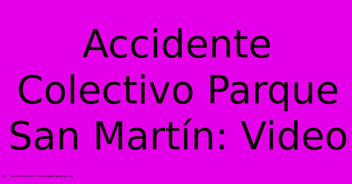 Accidente Colectivo Parque San Martín: Video