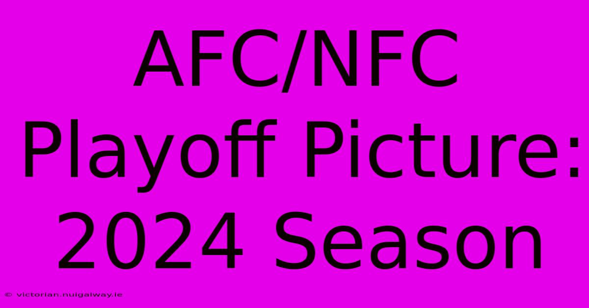 AFC/NFC Playoff Picture: 2024 Season