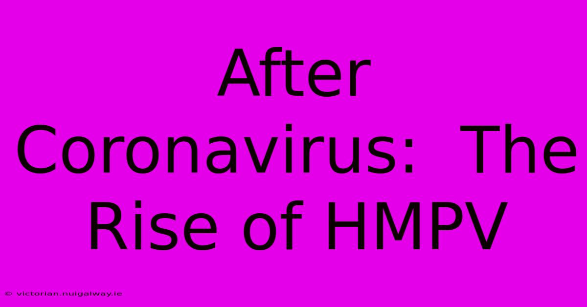 After Coronavirus:  The Rise Of HMPV