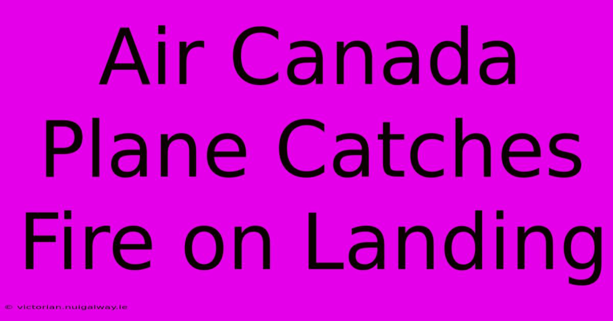 Air Canada Plane Catches Fire On Landing