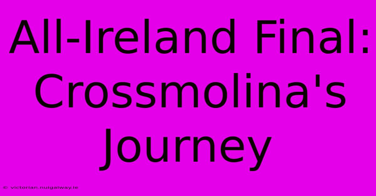 All-Ireland Final: Crossmolina's Journey