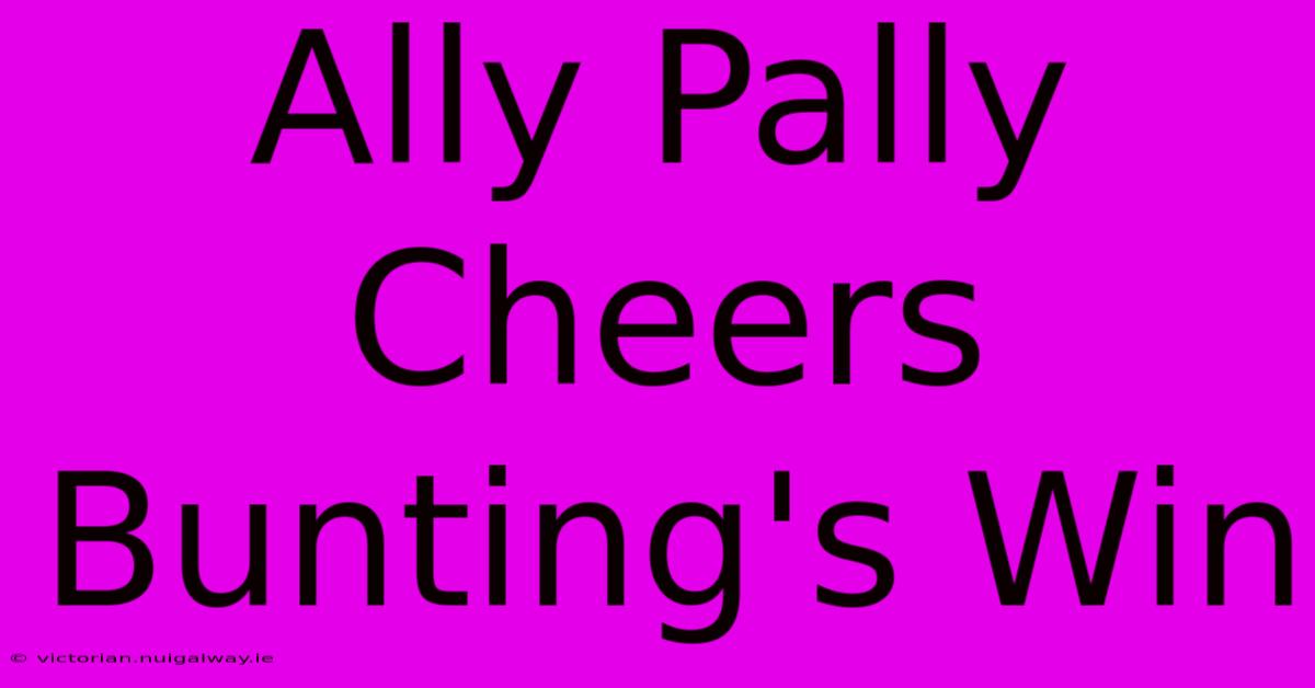 Ally Pally Cheers Bunting's Win