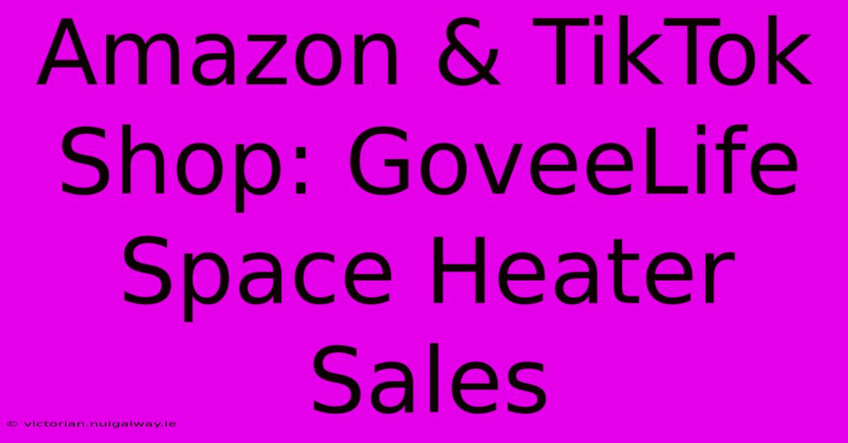 Amazon & TikTok Shop: GoveeLife Space Heater Sales