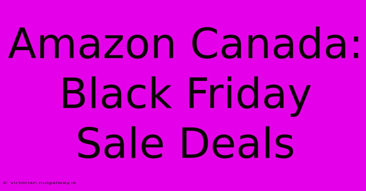 Amazon Canada: Black Friday Sale Deals