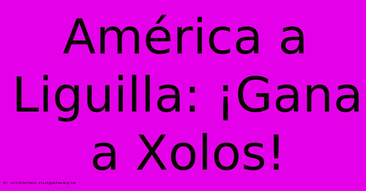 América A Liguilla: ¡Gana A Xolos!