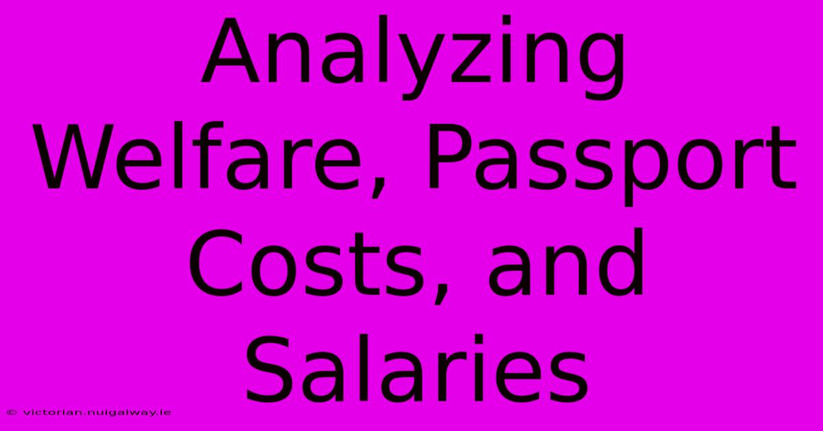 Analyzing Welfare, Passport Costs, And Salaries