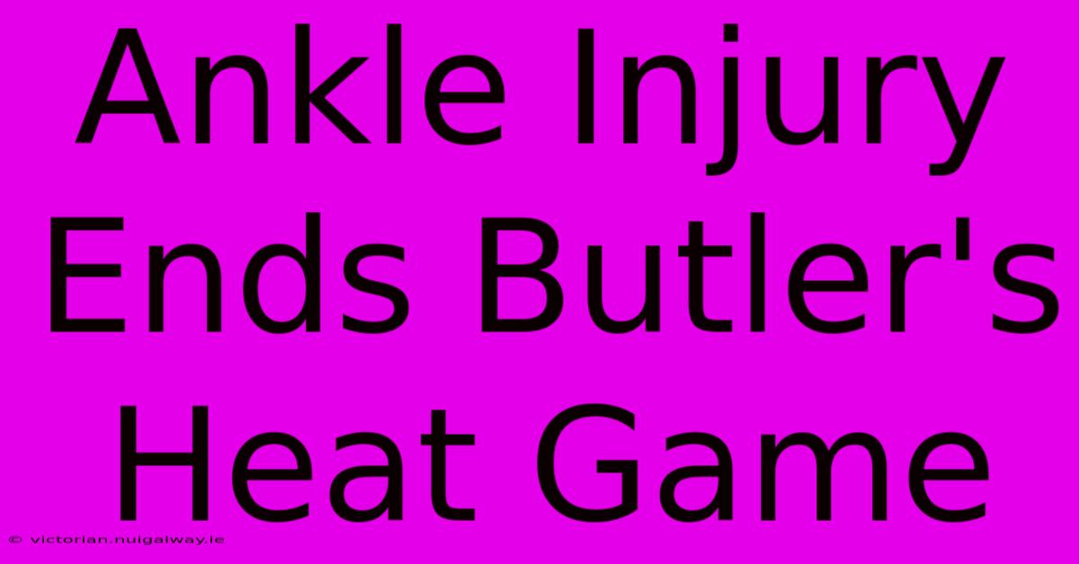 Ankle Injury Ends Butler's Heat Game