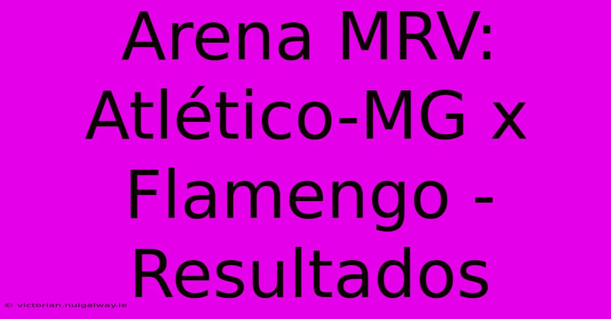 Arena MRV: Atlético-MG X Flamengo - Resultados