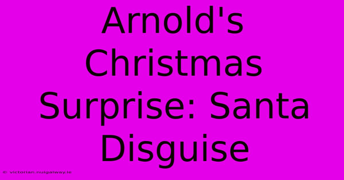 Arnold's Christmas Surprise: Santa Disguise