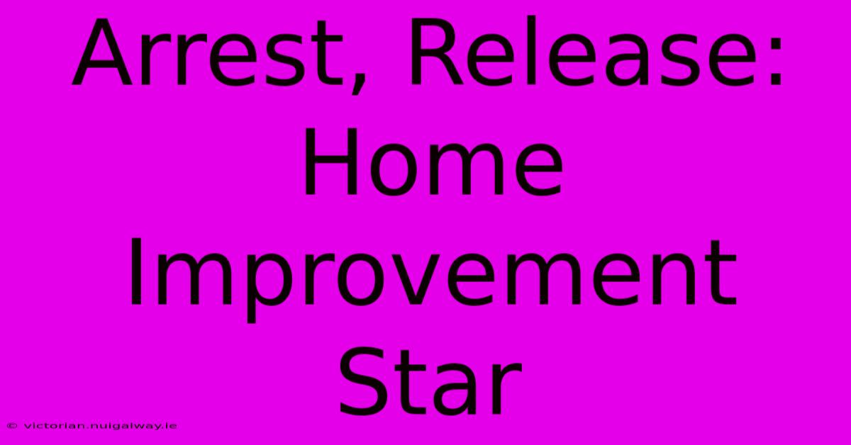 Arrest, Release: Home Improvement Star