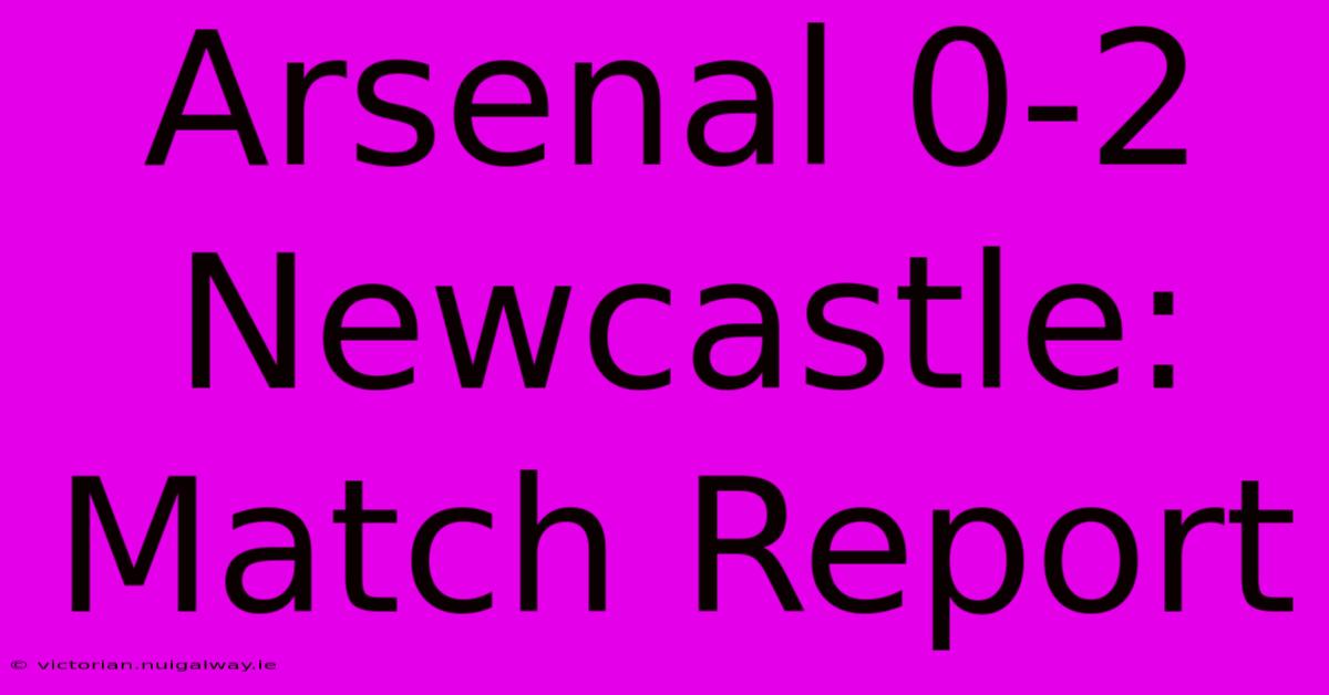 Arsenal 0-2 Newcastle: Match Report