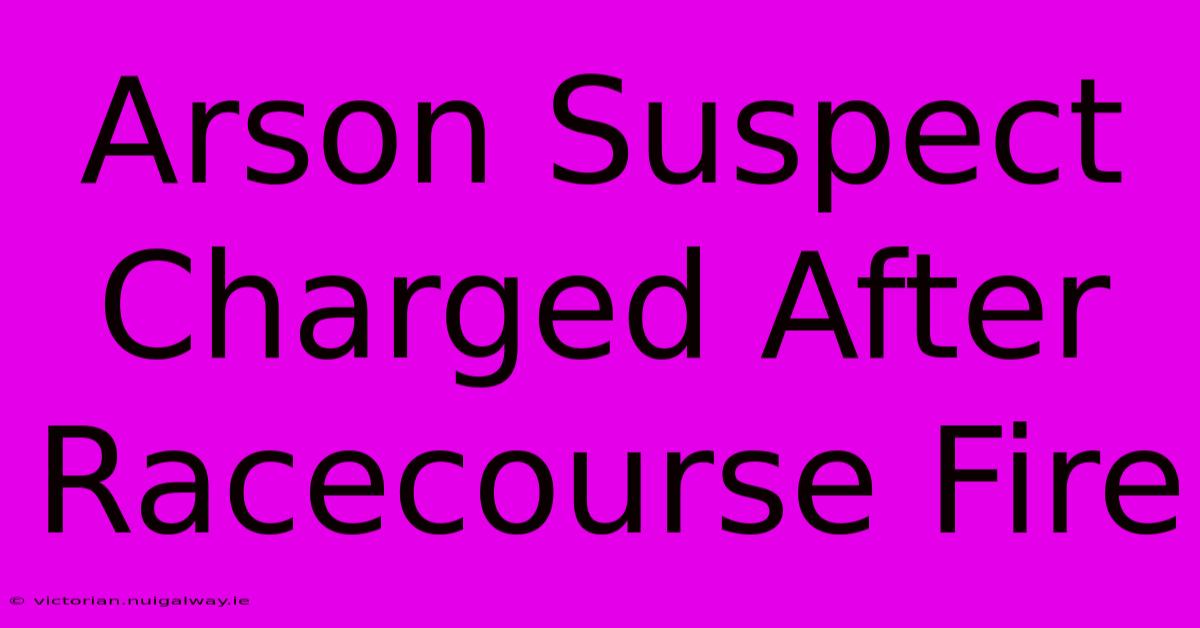 Arson Suspect Charged After Racecourse Fire