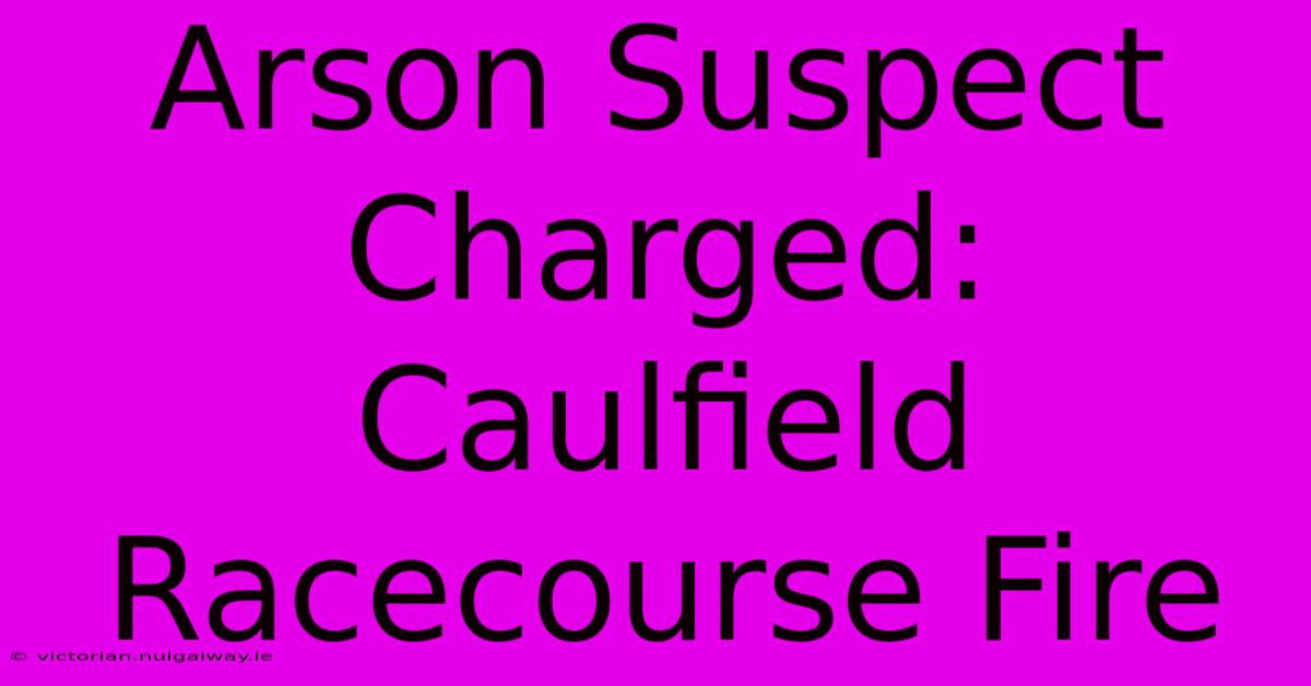 Arson Suspect Charged: Caulfield Racecourse Fire