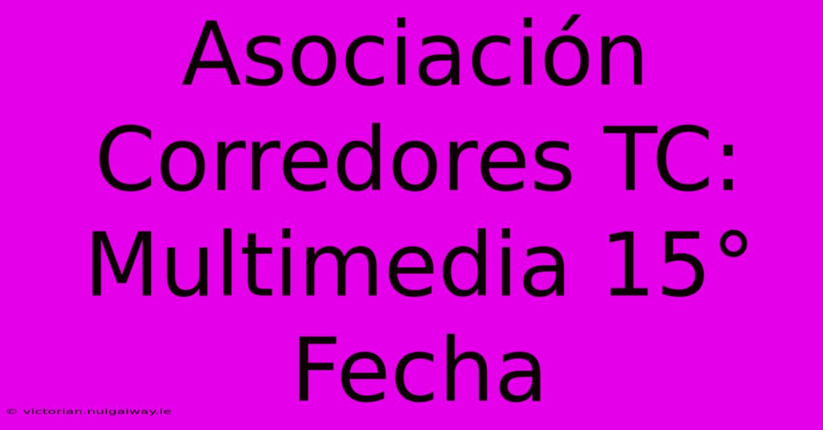 Asociación Corredores TC: Multimedia 15° Fecha