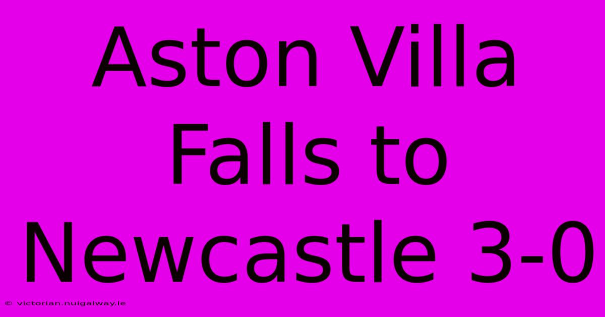 Aston Villa Falls To Newcastle 3-0