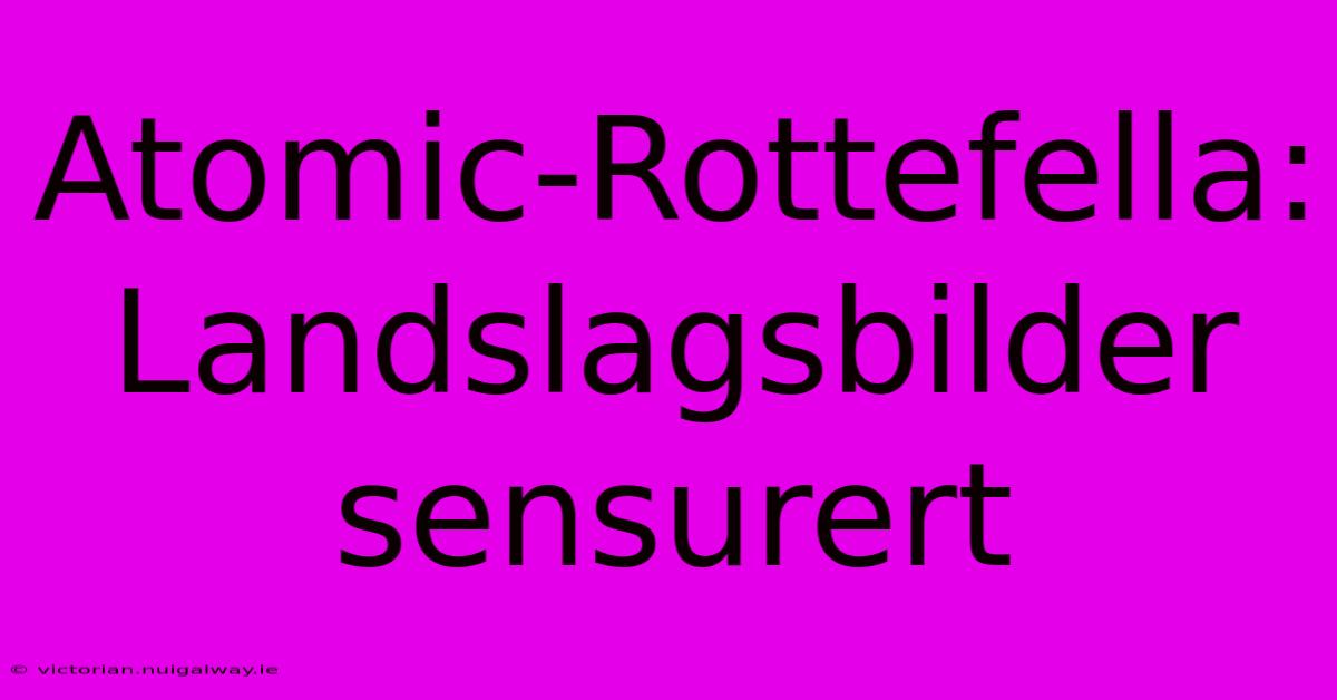 Atomic-Rottefella: Landslagsbilder Sensurert