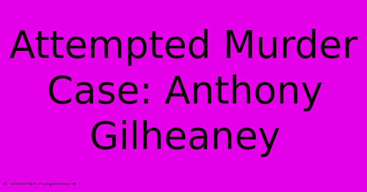 Attempted Murder Case: Anthony Gilheaney