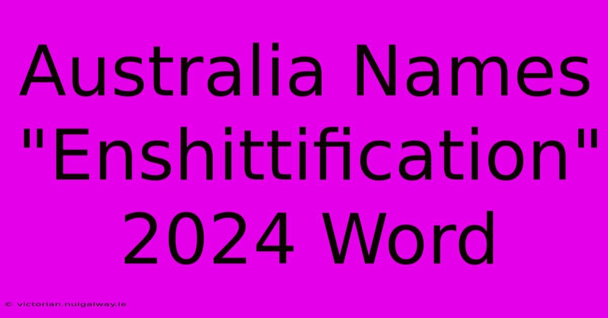 Australia Names 