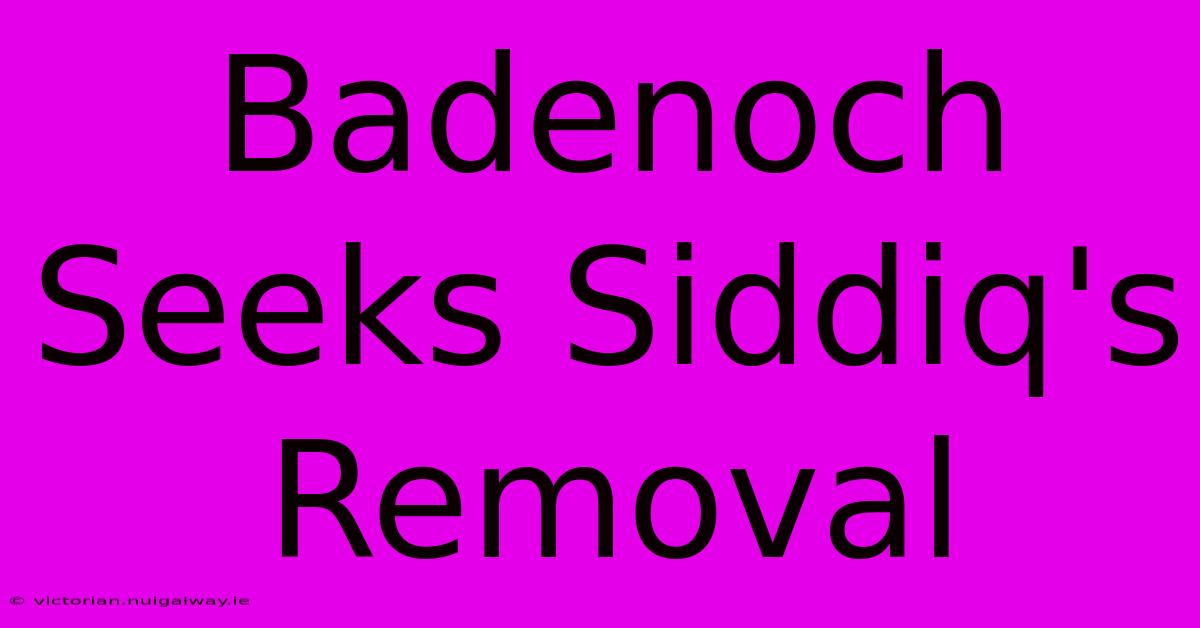 Badenoch Seeks Siddiq's Removal